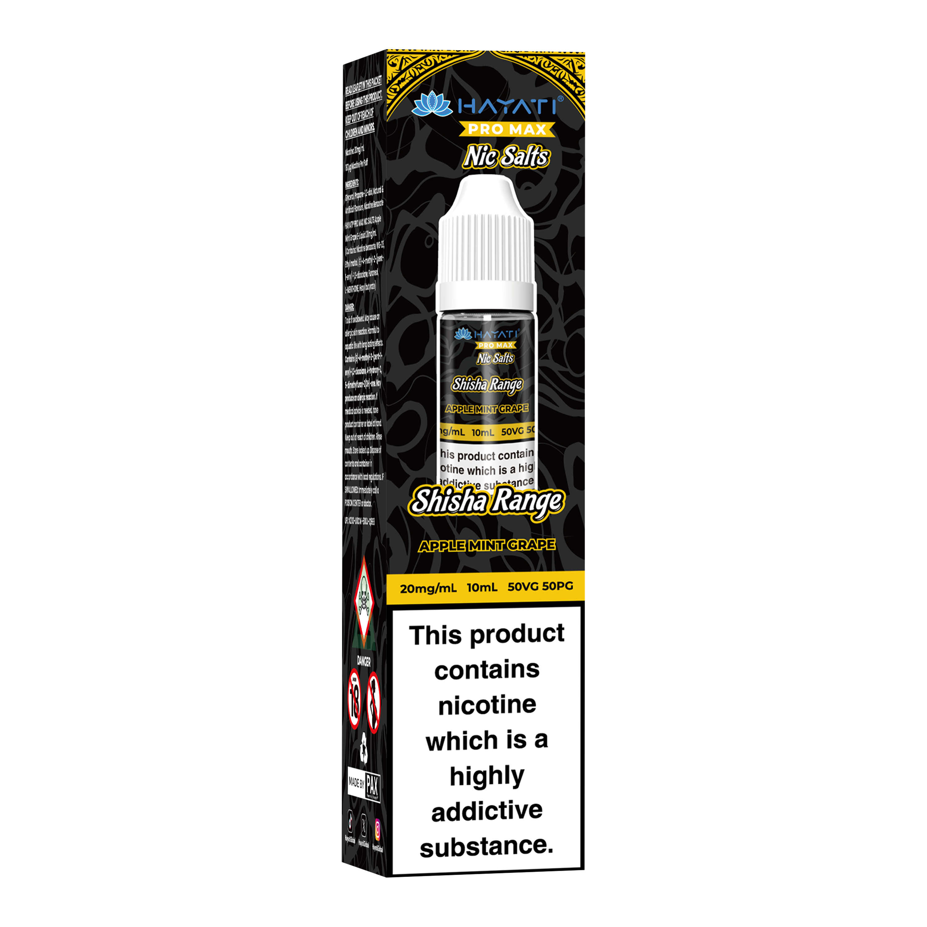 Hayati Pro Max Nic-Salts Shisha Range 20MG