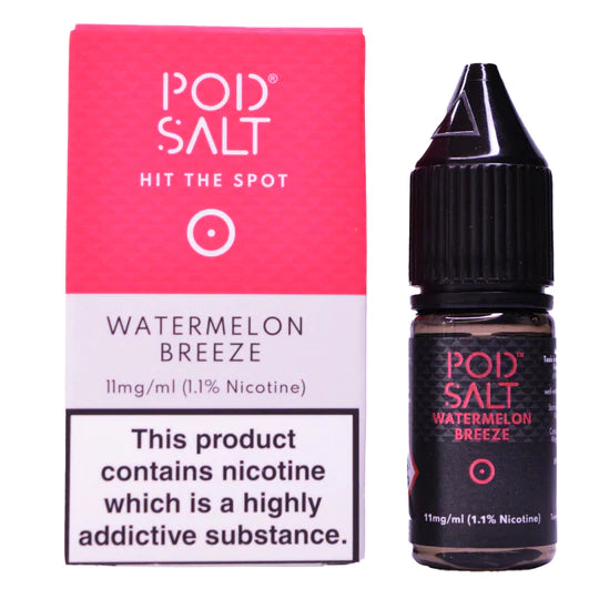Watermelon Breeze 10ml Nic Salt By Pod Salt