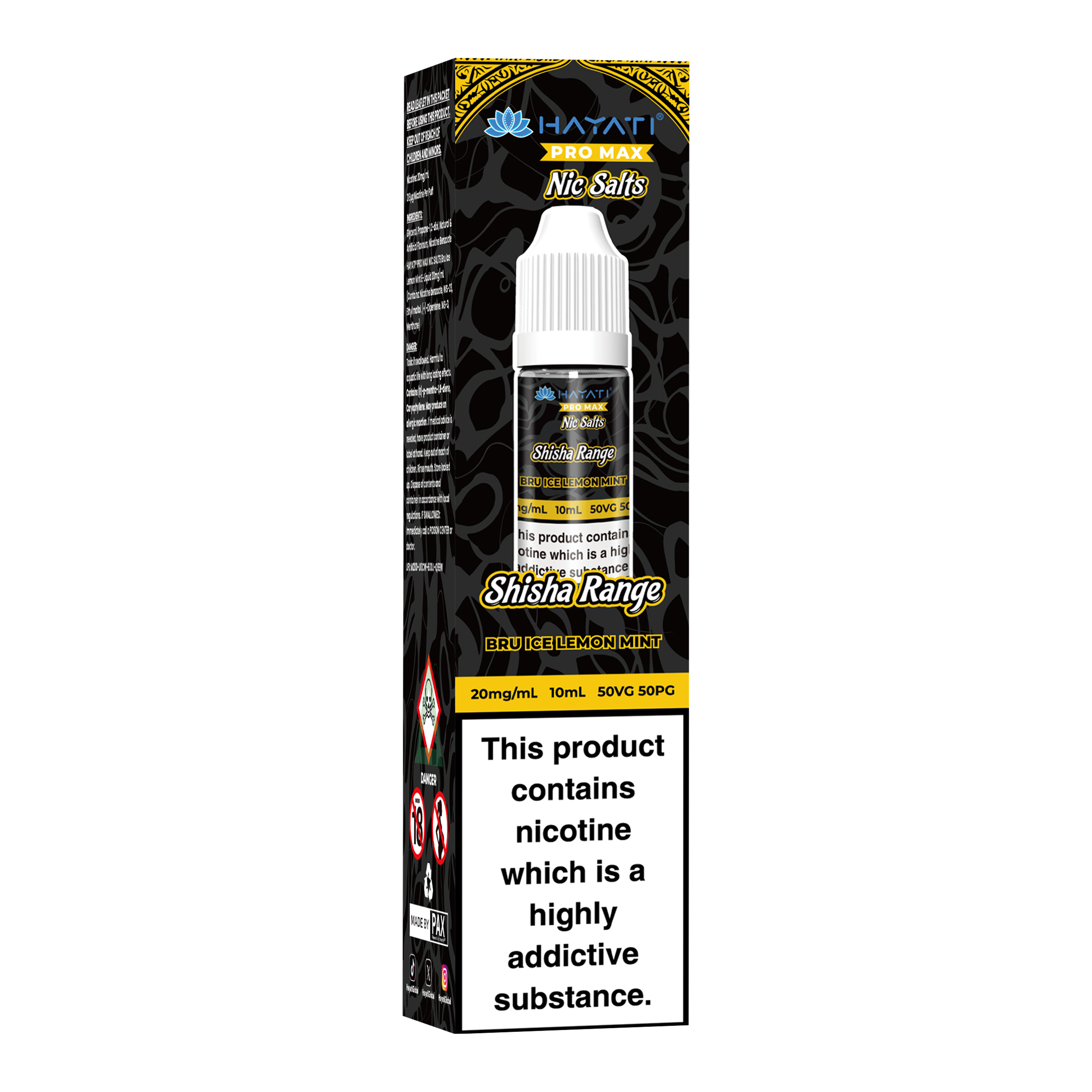 Hayati Pro Max Nic-Salts Shisha Range 20MG
