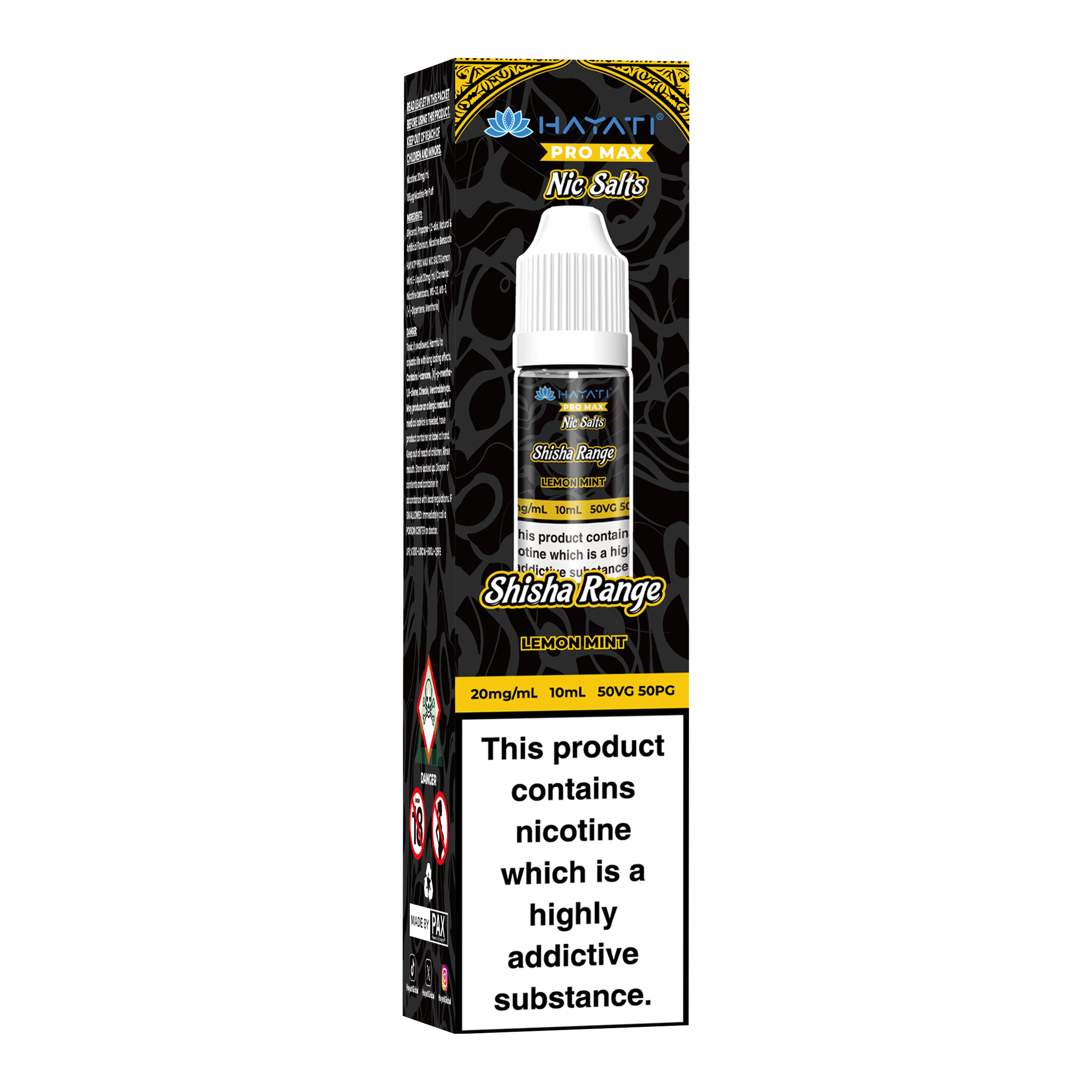 Hayati Pro Max Nic-Salts Shisha Range 20MG