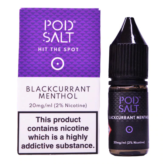 Blackcurrant Menthol 10ml Nic Salt By Pod Salt